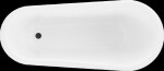MEXEN/S - Retro voľne stojaca vaňa 170x75 cm biela / čierna čierna nohy , sifón chrom 53251707575-70
