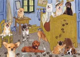 Trefl Puzzle Psie revolúcia v izbe van Gogha