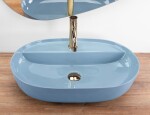 REA - Umývadlo na dosku Aura 61 L.Blue Shiny REA-U6618