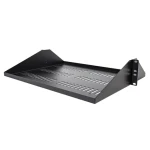 StarTech Rack polica ventilovaná 2U čierna / Polica / Hĺbka 35,6 cm / Nosnosť 91 kg / Šírka 483 mm (SHELF-2U-14-CENTER-V)