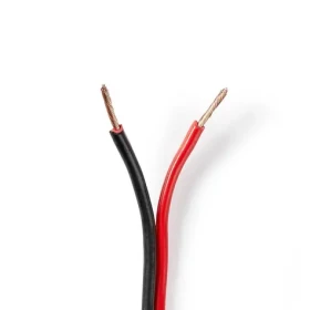 Nedis Repro kábel 2x 1.50 mm2 čierna-červená / CCA / 100.0 m / Okrúhly / PVC (CAGW1500BK1000)