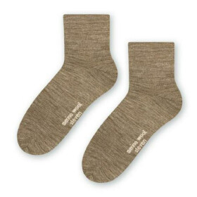 Dámske ponožky MERINO WOOL 130 MELANZ BEIGE 35-37