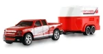 AMEWI RC Pickup Die Cast s karavanom červená