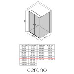 CERANO - Sprchovací kút Antelo L - Ľ/P - 6 mm - chróm, transparentné sklo - 104x100 - otočný CER-666601