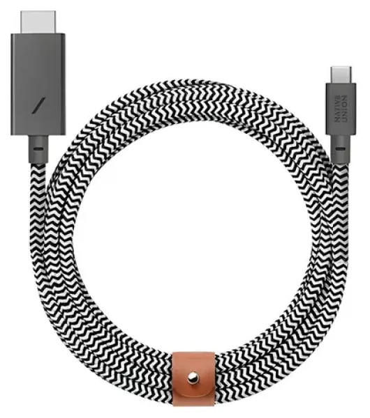 Native Union Belt Cable USB-C - HDMI 3M ZEBRA / Kábel (BELT-C-HDMI-ZEB-3)