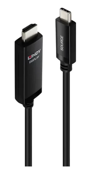 Lindy USB-C na HDMI / Prepojovací kábel / 5 m / 8K 60Hz / 144Hz (43436)