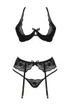Dámsky erotický set Rose set black - BEAUTY NIGHT FASHION černá L/XL