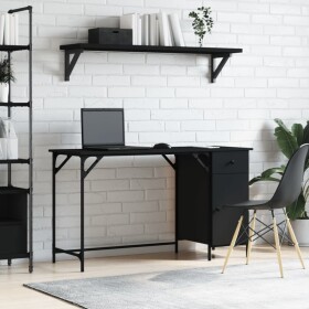 VidaXL vidaXL Biurko komputerowe, čierne, 131x48x75 cm