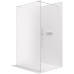 CERANO - Sprchová zástena Walk-in Onyx Duo Ľ/P - 8 mm - hranatá vzpera - chróm, mliečne sklo - 110x200 CER-8050BD1858