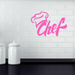 Veselá Stena Samolepka Chef Farba: béžová, Veľkosť: 80 x 55 cm