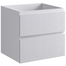 CERANO - Kúpeľňová skrinka pod umývadlo Carole - biela matná ryhovaná - 54x48x45 CER-674923