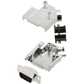 TRU COMPONENTS TCD45ZK09HDP15K 7708652 sada D-SUB kolíkové lišty 45 ° Pólov: 15 spájkovaný 1 ks; 7708652