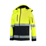 Dvojfarebná pánska bunda Rimeck EN ISO 20471 Softshell MLI-T5297 fluorescenčná žltá