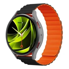 Mobile Origin Easy Strap Magnetic Watch magnetický remienok Quick Release 20mm čierno-oranžová (MO-ESM20-BLK-ORG)