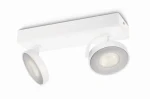 Philips Clockwork 2x4.5W biela / LED bodové svietidlo / 1000lm / 2700K / IP20 (915004331001)