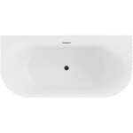 MEXEN/S - Sella voľne stojaca vaňa nástenná reliéf 150 x 75, biela mat, sifón a prepad čierna 52711507501-70