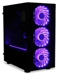 Ibox Passion V4 čierna / PC skriňa / Mini Tower / RGB podsvietenie / diaľkové ovládanie / tvrdené sklo / 1x USB 3.0 (OPV4)