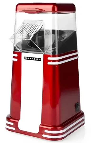Nedis Popcornovač Melissa bielo-červená / Popcornovač / 1200 W / 60 g / 2-4 min (16310187)