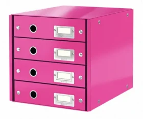 Leitz Clickamp;Store WOW (4 zásuvky) Zásuvkový box ružová (60490023)