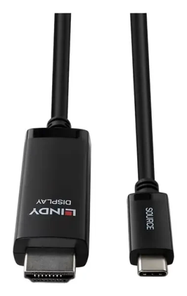 Lindy USB-C na HDMI 8K60 čierna / Kábel / 2 m / 144 Hz (43434)
