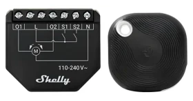 Shelly Shutter + Blu Button Tough 1 / Ovládač žalúzií a roliet / Wi-Fi / Bluetooth (Shutter+BLUB1)