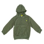 Chlapčenská mikina s kapucňou po celej dĺžke, Minoti, 9ZIPEMB 4, khaki - 98/104 | 3/4let