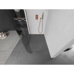 MEXEN/S - KiotoL Sprchová zástena WALK-IN Walk-in 80 x 200, transparent, ružové zlato 800-080-103-60-06