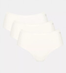 Dámske bavlnené midi nohavičky GO Daily 3P - WHITE - biele 00GZ - SLOGGI WHITE L