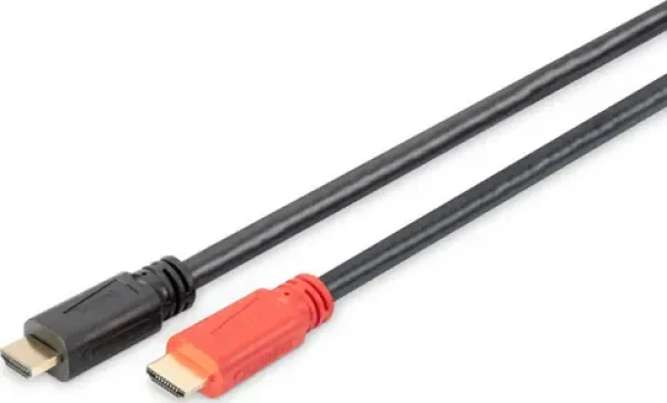 Digitus HDMI aktívny kábel so zosilňovačom 10m čierna / Kábel prepojovací / HDMI 1.4 / Ethernet / 4K 30Hz (AK-330118-100-S)