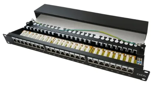 Xtendlan / Patch panel / 19" / 24 portov / tienený / Cat5e (XL-PP19-24C5ESD-LED)