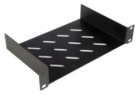 Equip 10" čierna / Polica pre rack / 1U / pevná / hĺbka 150 mm / nosnosť 100 kg (EZFS-10-1-15-B)