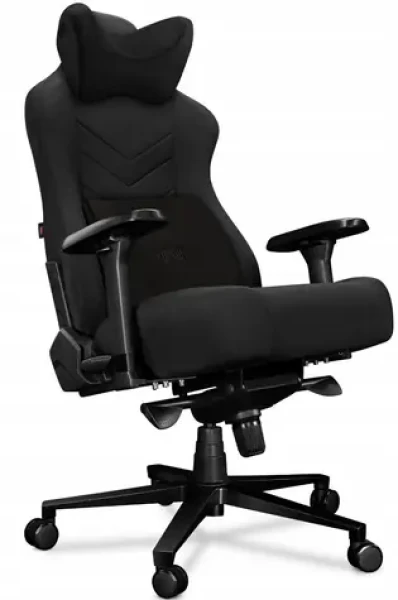 Yumisu 2053 Material čierna / Herná stolička / látka / nastaviteľné / pojazdné kolieska / nosnosť 150 kg (Y-2053-BB-M)