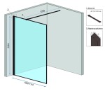 REA/S - Sprchová zástena BLER 110 + polica a vešiak EVO KPL-K7630