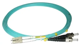 Xtendlan / Optický patch kábel LC-ST / 50/125 OM3 duplex / 1 m / LS0H (FOP-LCST-D-1-50-OM3)