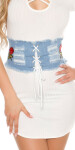 Trendy Jeans waist belt with patches