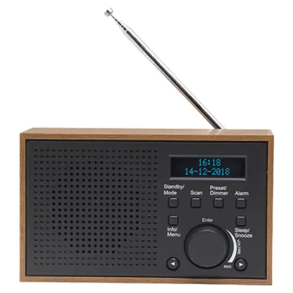 Denver DAB-46 šedá / stolné rádio / DAB+ / FM / sieťový adaptér alebo 4x AA batérie (111111000390)