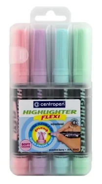Centropen Zvýrazňovače Flexi Pastel 4ks (135848)