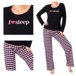 Dámske dlhé čierne pyžamo Sleep - Donna černá XL