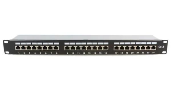 MicroConnect 19" FTP Patch Panel CAT6 24-portov čierna (PP-007)