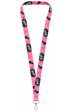 BAAGL Prívesok na kľúče dlhý – lanyard ružová (A-7775)