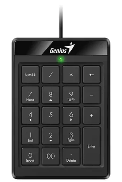 GENIUS NumPad 110 čierna / Drôtová numerická klávesnica / USB / slim design (31300016400)
