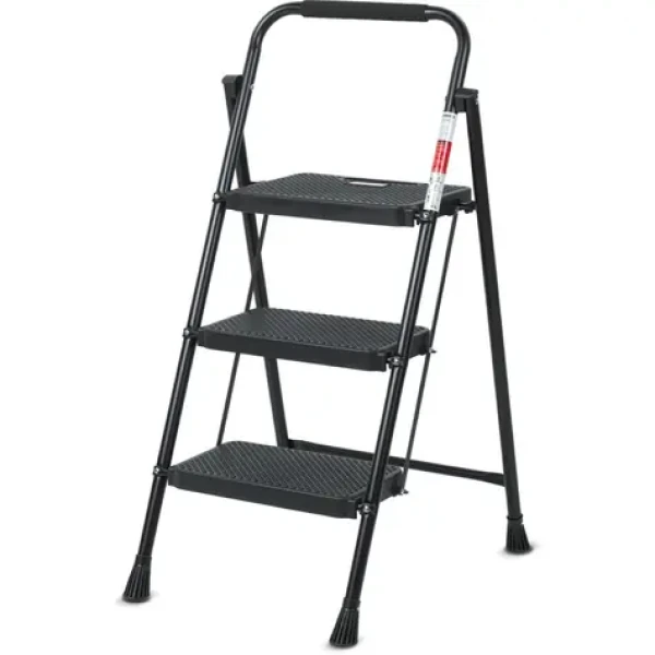 Lamart Eurostep Schodíky 3 stupne 150kg čierna / oceľ (8590669373543)