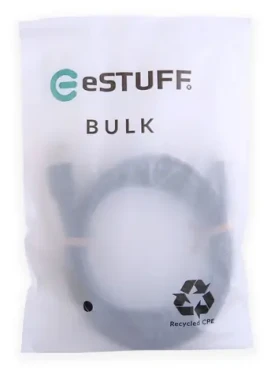 ESTUFF INFINITE (GRS) čierna / Kábel / USB-C - USB-A / 2 m / USB PD 60 W (ES605280-BULK)