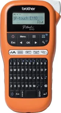 Brother PT-E110 / Tlačiareň samolepiacich štítkov / LCD displej / 180 x 180 DPI / 6x AAA (PTE110G1)