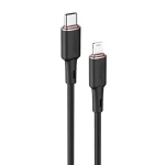 Acefast C2-01 USB-C (M) - Lightning (M) čierna / Kábel / 1,2 m / 30W / MFi certifikácia