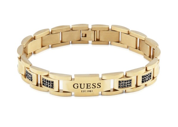Guess Štýlový pozlátený náramok Frontiers JUMB01342JWYGBKT/U
