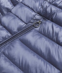 Šedomodrá obojstranná dámska prešívaná bunda (B9775-72) odcienie niebieskiego 46