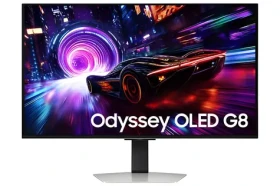 32" Samsung Odyssey S32FG814SU strieborná / Monitor / QD-OLED / 3840x2160 / 240Hz / 0,03ms / HDMI + DP / VESA (LS32FG814SUXEN)