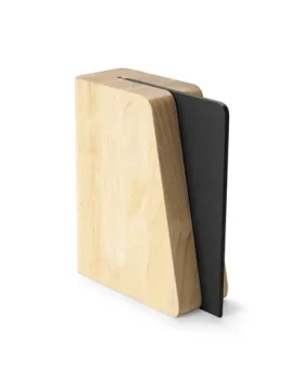 CONTINENTA Magnetický blok na nože s doskou Duracore / drevo gumovník / 9x20,5x27,5 cm / magnetický (C3411)