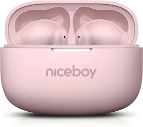 Niceboy Beans 5 PRE ružové / Bezdrôtové slúchadlá do uší / ANC / Bluetooth / IPX4 (100002204366)
